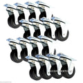 Lot Of 16 Overall Height 2-1/2", 2"7/8' Rubber Casters Gray 2" X 7/8"