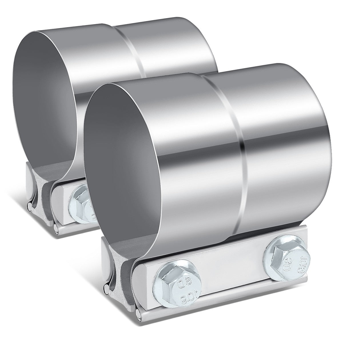 2 x 3" Lap Joint Exhaust Band Clamp Muffler Pipe Sleeve Coupler