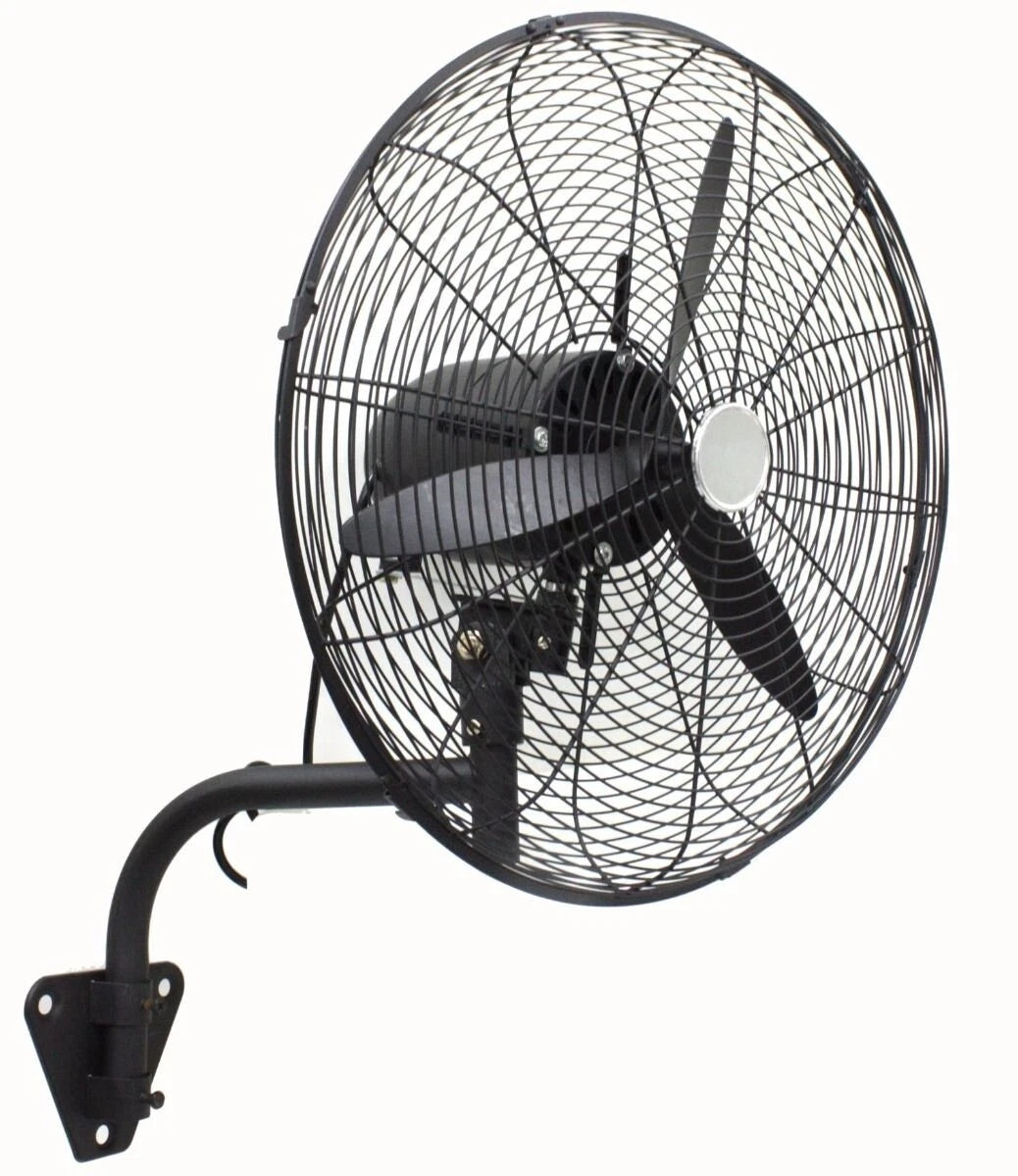 20" Industry Metal Wall Mount Oscillation Fan Circulate 3 Speed Air