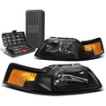 For 1999-2004 Ford Mustang Pair Black/amber Corner | Built Supply Co