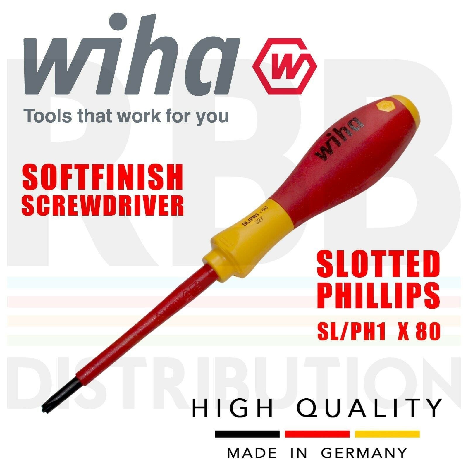 Wiha 30716 Plus Minus Slotted Philips Screwdriver Electrician 1000v VDE SL PH1Op