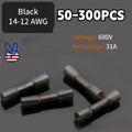 Heat Shrink Butt Wire Connectors Crimp Terminals Awg 14-12 Gauge