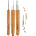 New 0.75mm Bamboo Handle Crochets Replacement Tool For Hair Making