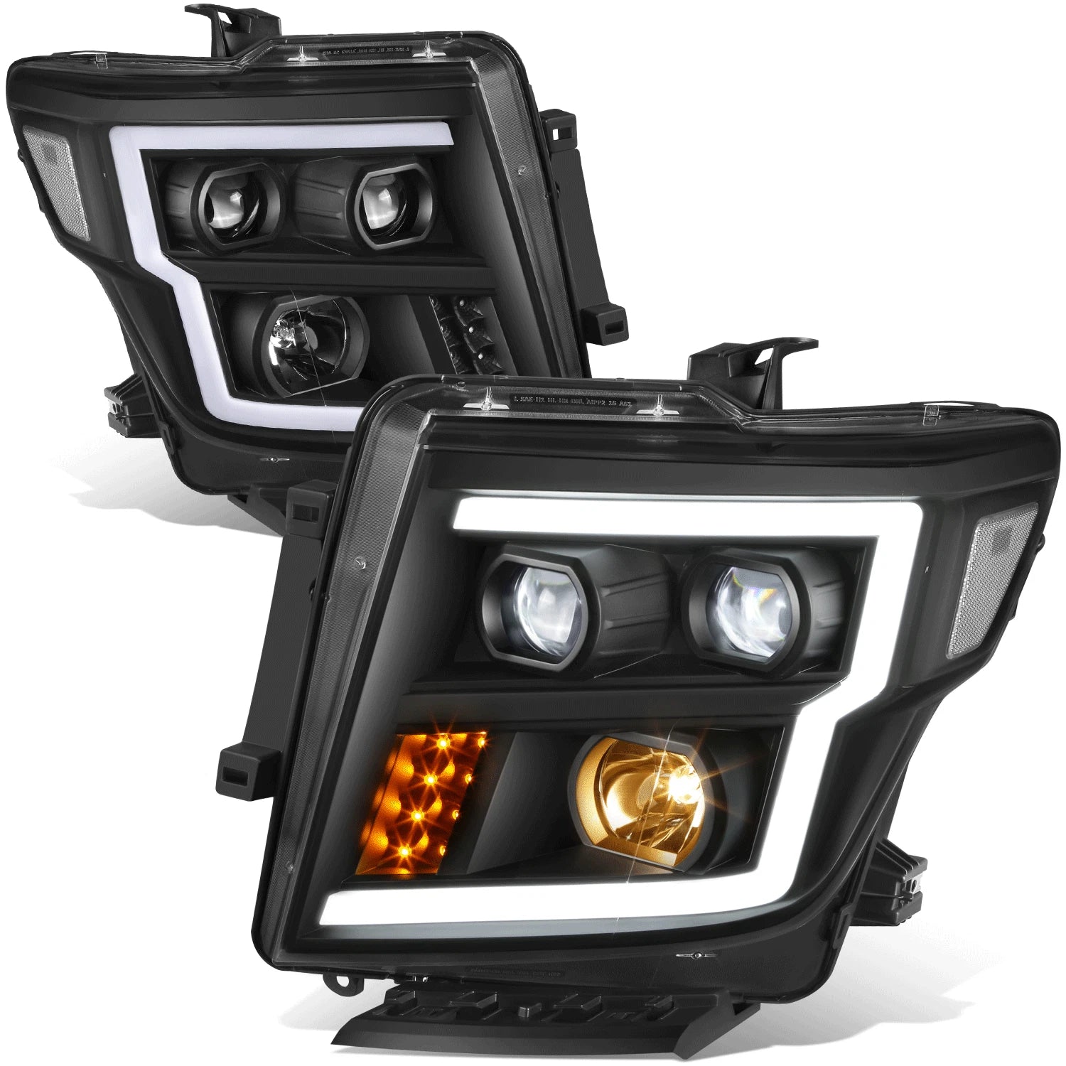 Fit 16-24 Nissan Titan Xd Black Housing Clear | Built Supply Co