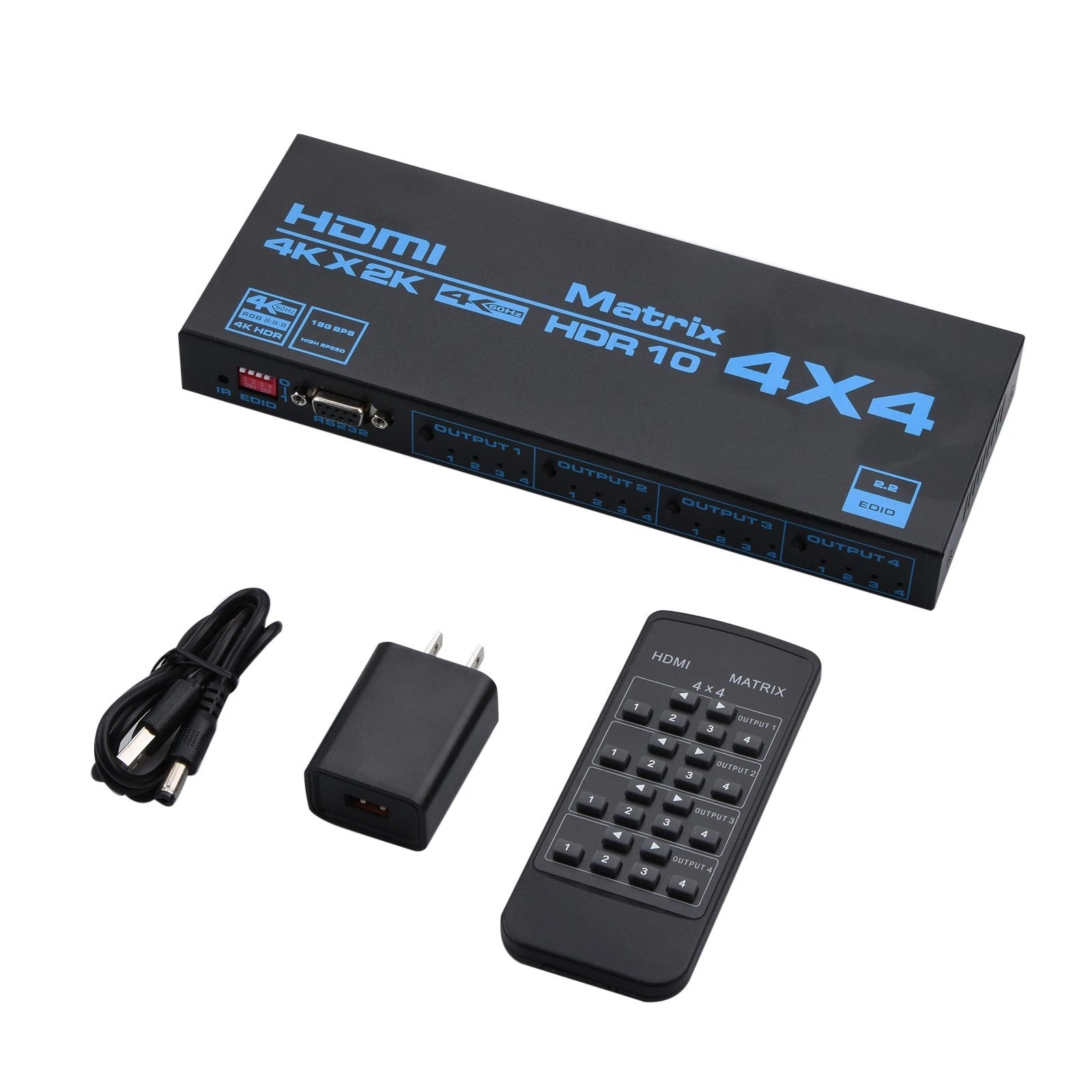 4x4 4 In 4 Out 4k Hdmi Matrix Switch With Edid | Built Supply Co