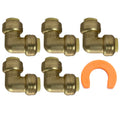 5 Pack XFITTING 1/2" Push Fit Elbow with 1 Free Disconn