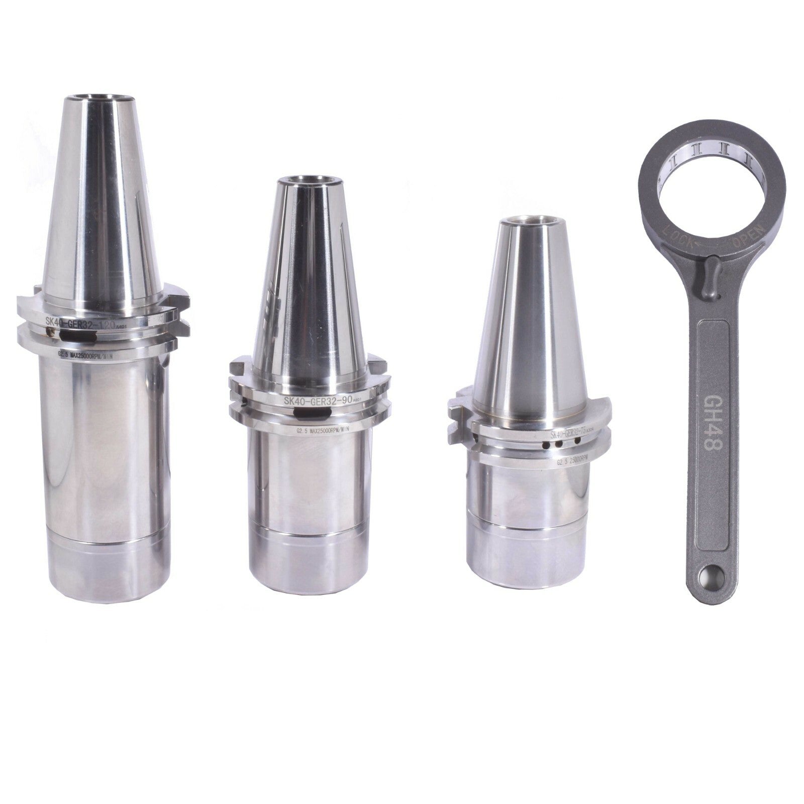 3pcs M16 Sk40 ER32 Collet Chuck Tool Holder Set Jt40 69871 Tools