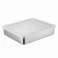 Stainless Steel Cake Pan For Tiramisu Baking 44x29cm Deep Structure