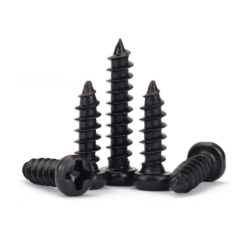 M1 to M3 Self Tapping Screws - Zinc Black Steel