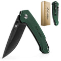 Flissa 3.2” Folding Pocket Knife G10 Handle D2 Blade Edc Knife