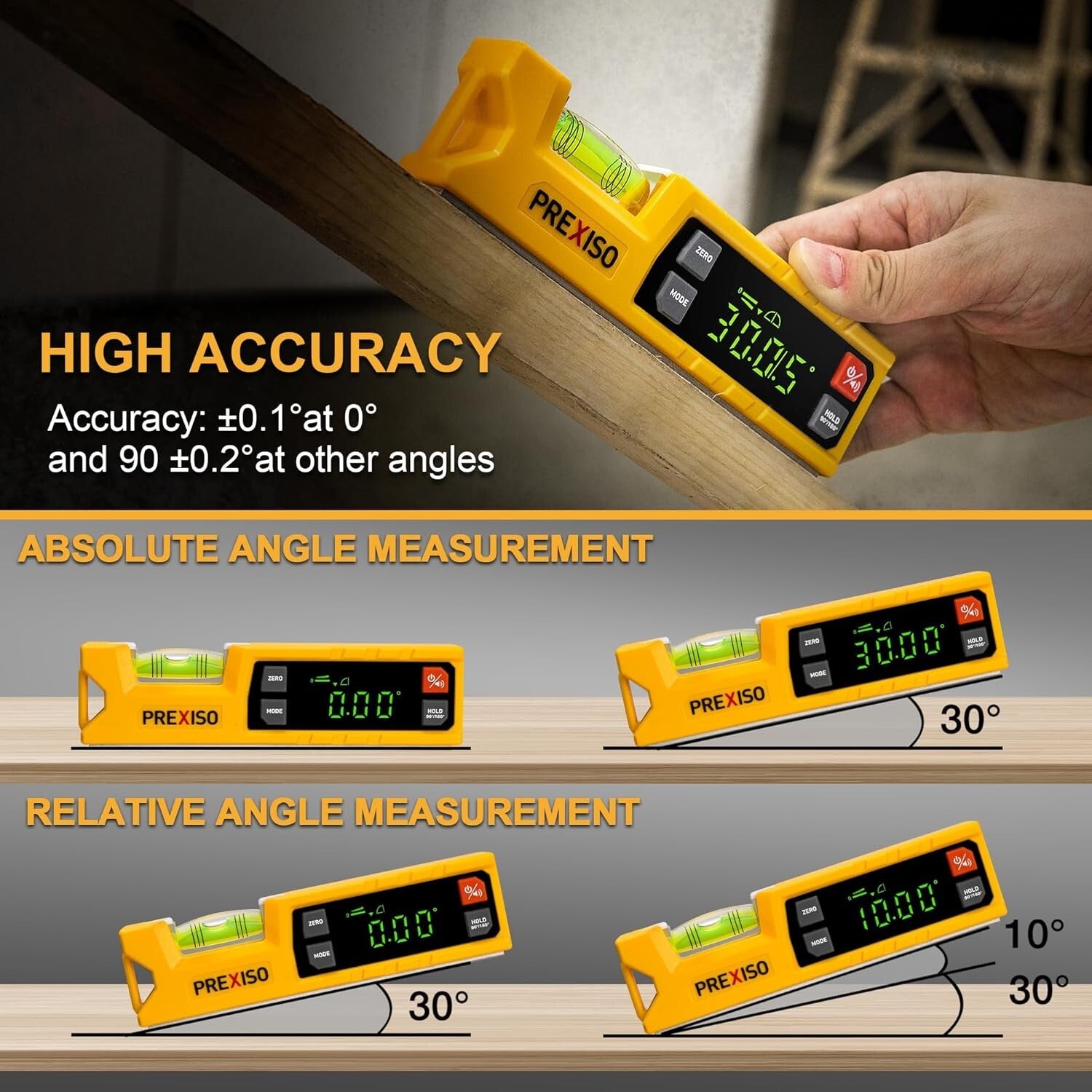 Digital Level & Protractor 7 Inch Angle Finder by Unbranded