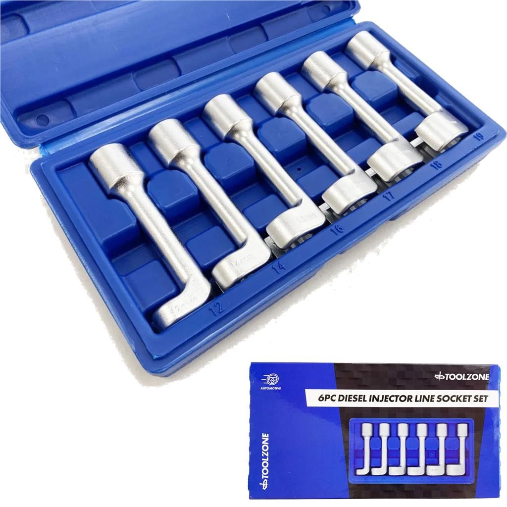 ToolZone 6pc Diesel Injector Line Socket Set