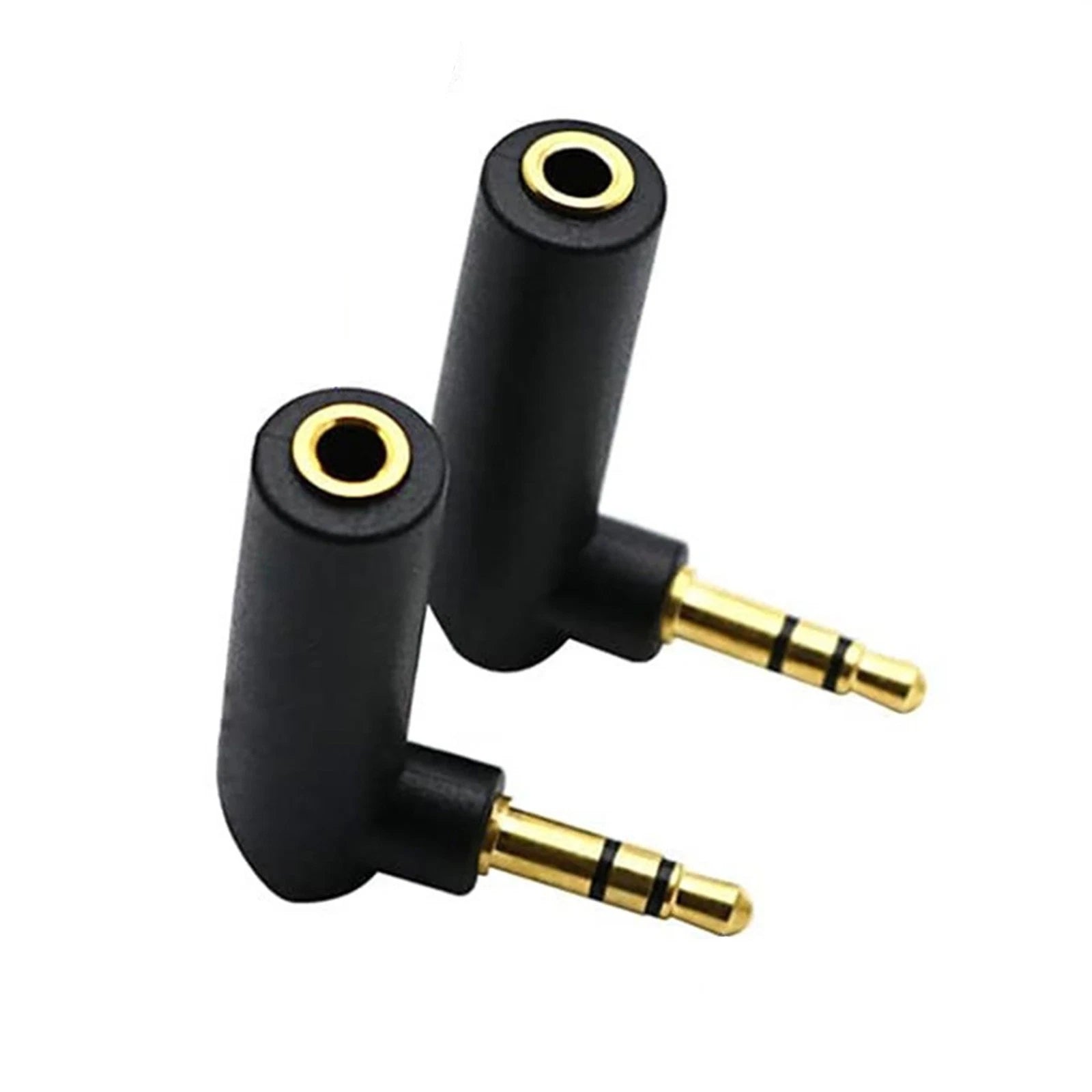 3.5mm Right Angle Stereo Jack Adapter Male To Female 90 Degree Audio