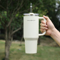 40 oz Tumbler w/Handle and Straw Vacuum Stainless Steel Insulated Coffee Tumbler