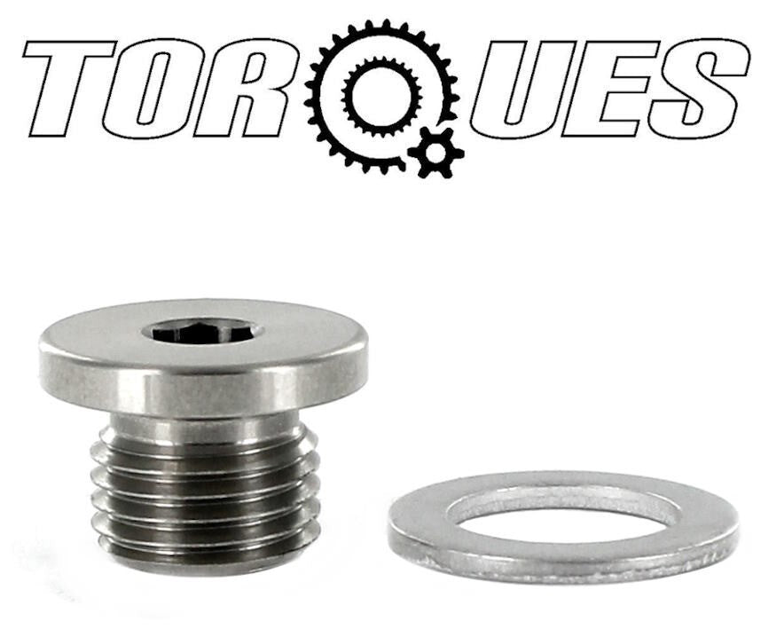 M12x1.25 Round Head Port Plug in Stainless Steel with Washer