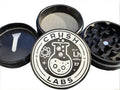 CRUSH LABS 4PC Aluminum Herb Grinder 2.5" Inch (63mm) BLACK Anodized