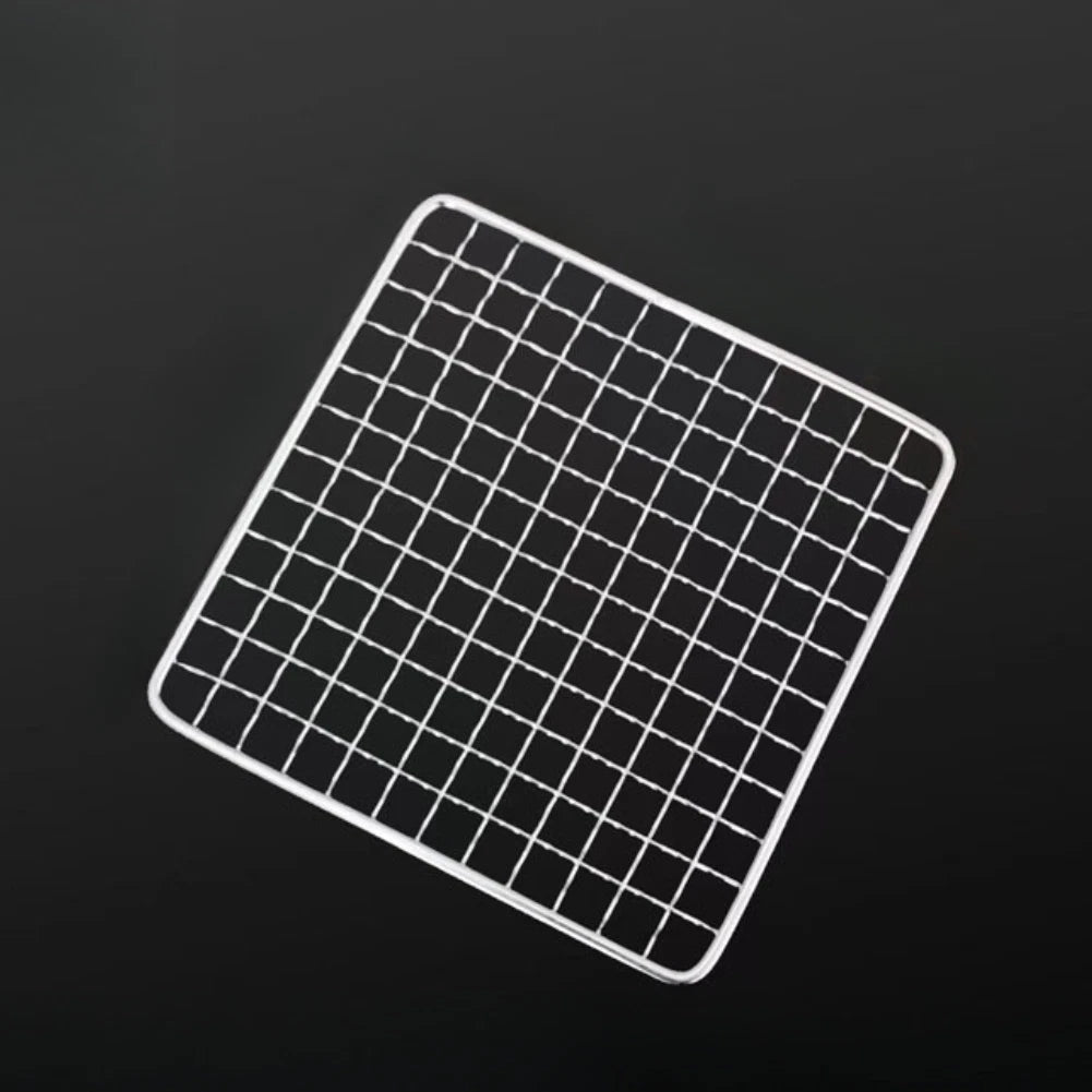 Stainless Steel Rectangle Grill Net For Camping Picnic Outdoor Cooking