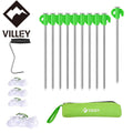 VILLEY 10-in Heavy Duty Tent Stakes Galvanized Camping Stakes