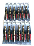 12 VULCAN 7/16" TITANIUM HIGH SPEED STEEL METAL DRILL BITS TRI-FLAT SHANK 8507Op