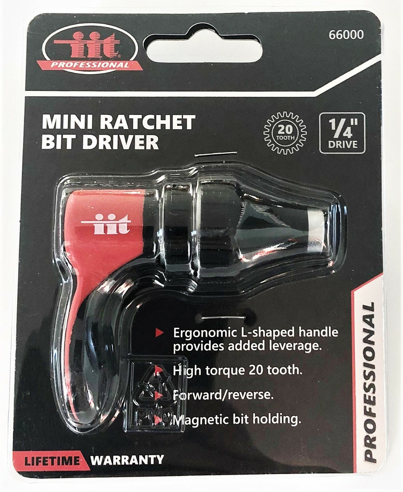 ILLINOIS INDUSTRIAL Mini Ratchet 1/4" Hex Screw Bit Driver by ILLINOIS INDUSTRIAL