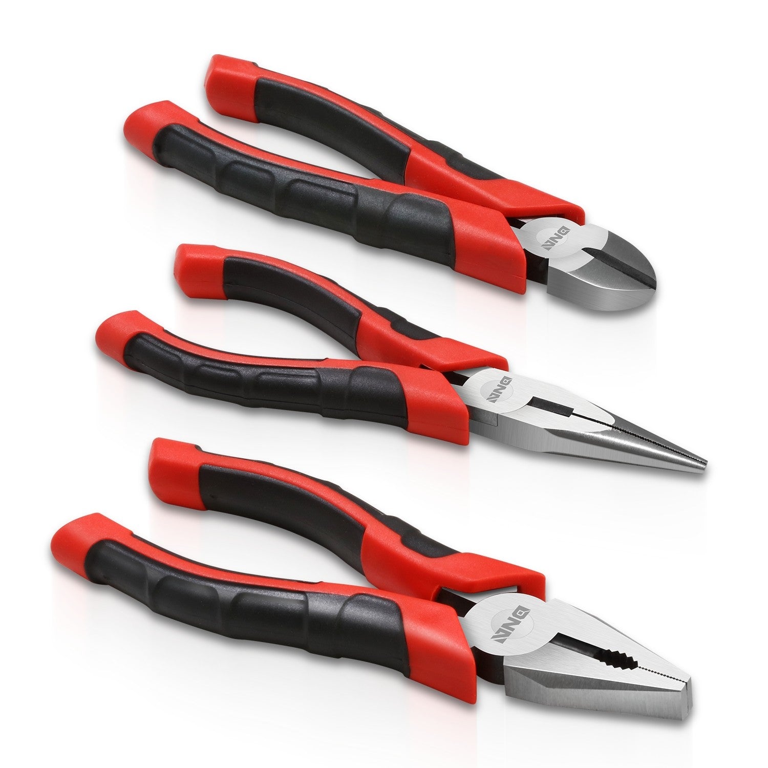 Durable Diagonal Cutter, Needle Nose & Linesman Pliers Set - 3Pcs by Unbranded