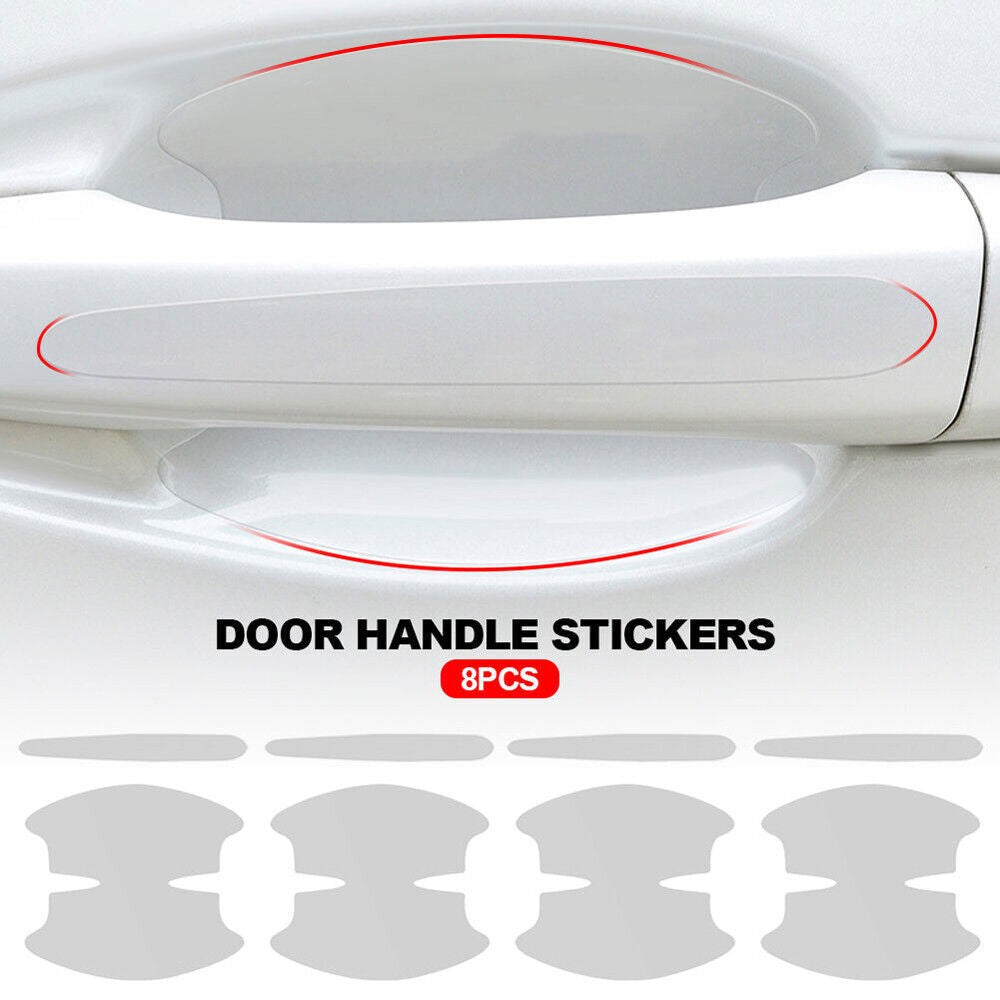 8Pcs Clear Car Door Handle Bowl Paint Protector Film Sticker by Unbranded