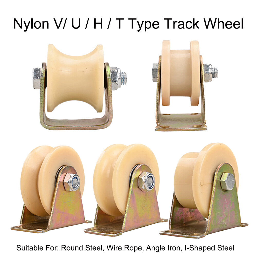 Color Steel Nylon V-U-H Groove Roller Pulley