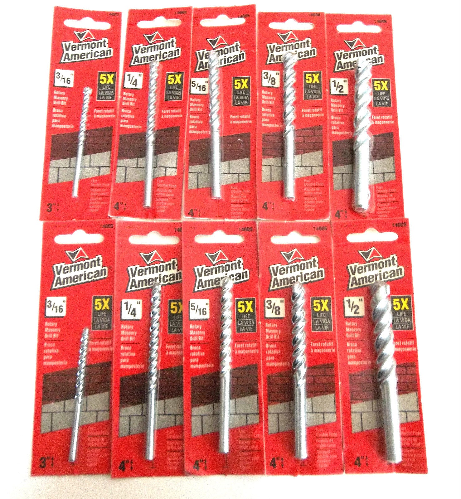Vermont American Rotary Masonry Drill Bit Set