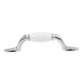 Traditional Flared Sumo 3 In Hole Centers Chrome Cabinet Pull /