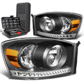 For 2006-2009 Ram Truck Led Drl Black Housing Amber | Built Supply Co