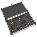 9pc Stark Titanium Black Nitride Gold Step Drill Bit Set