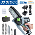 WORKPRO 6.3“Cordless Electric Compact Chain Saw w/2 Batteries One-Hand Operated