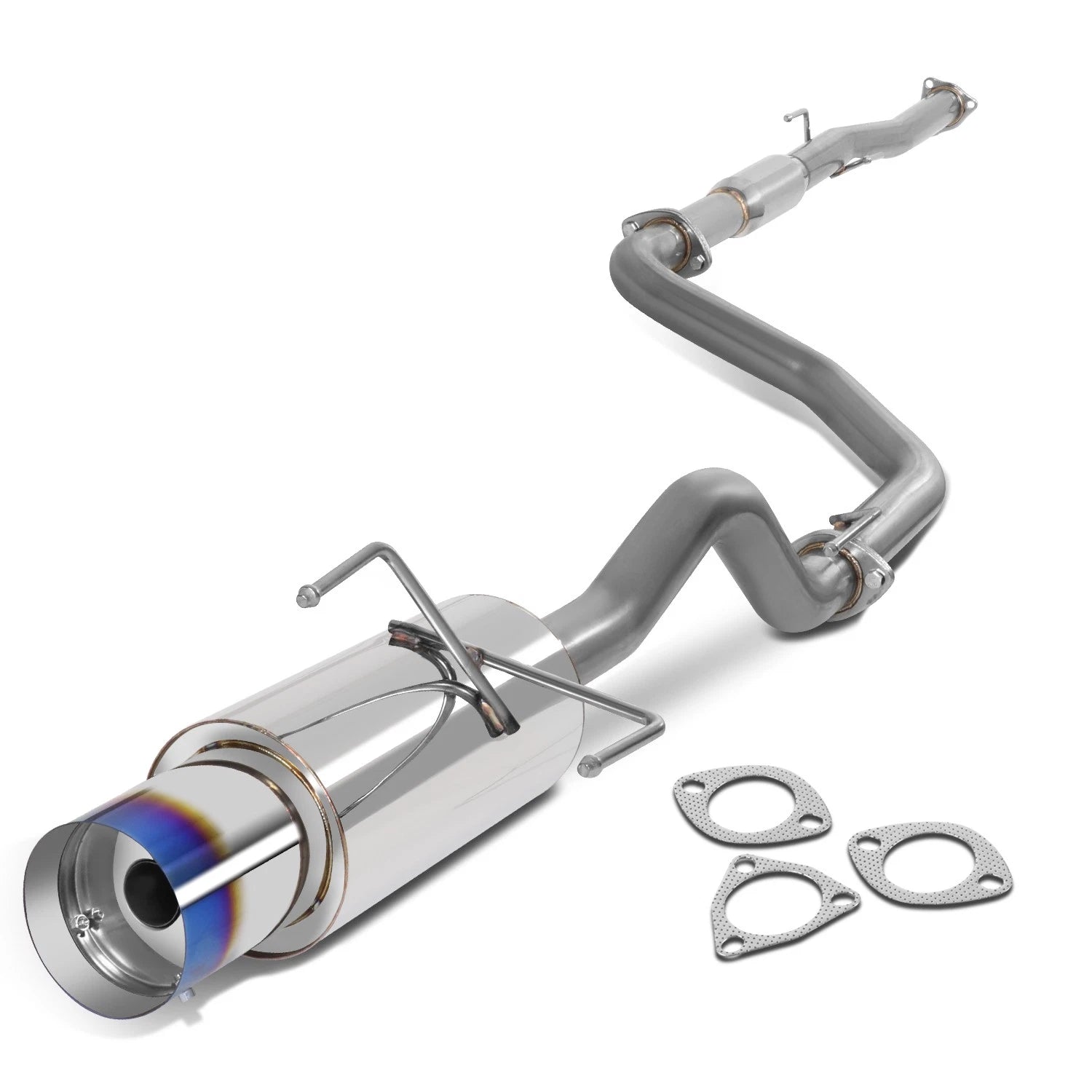 Fit 94-01 Integra Gsr Type-r Dc1 Dc2 Catback Exhaust W/ Burnt 4.5"