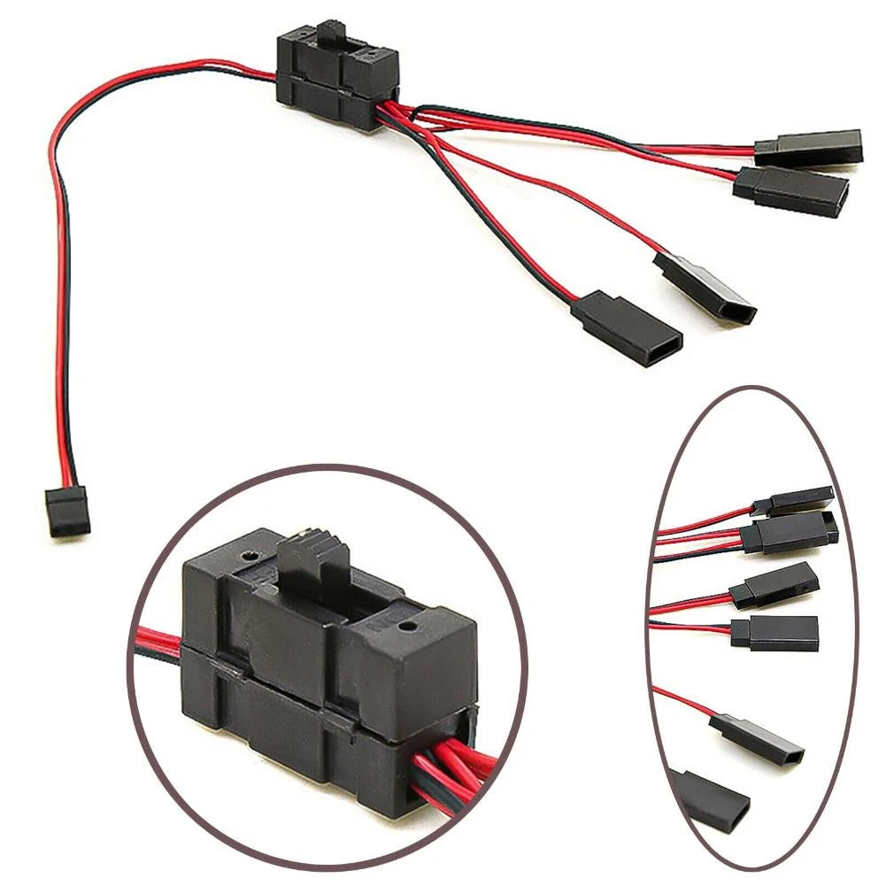 1/10 4-way Led Light On/off Controller Switch Y Wire Split Cable For