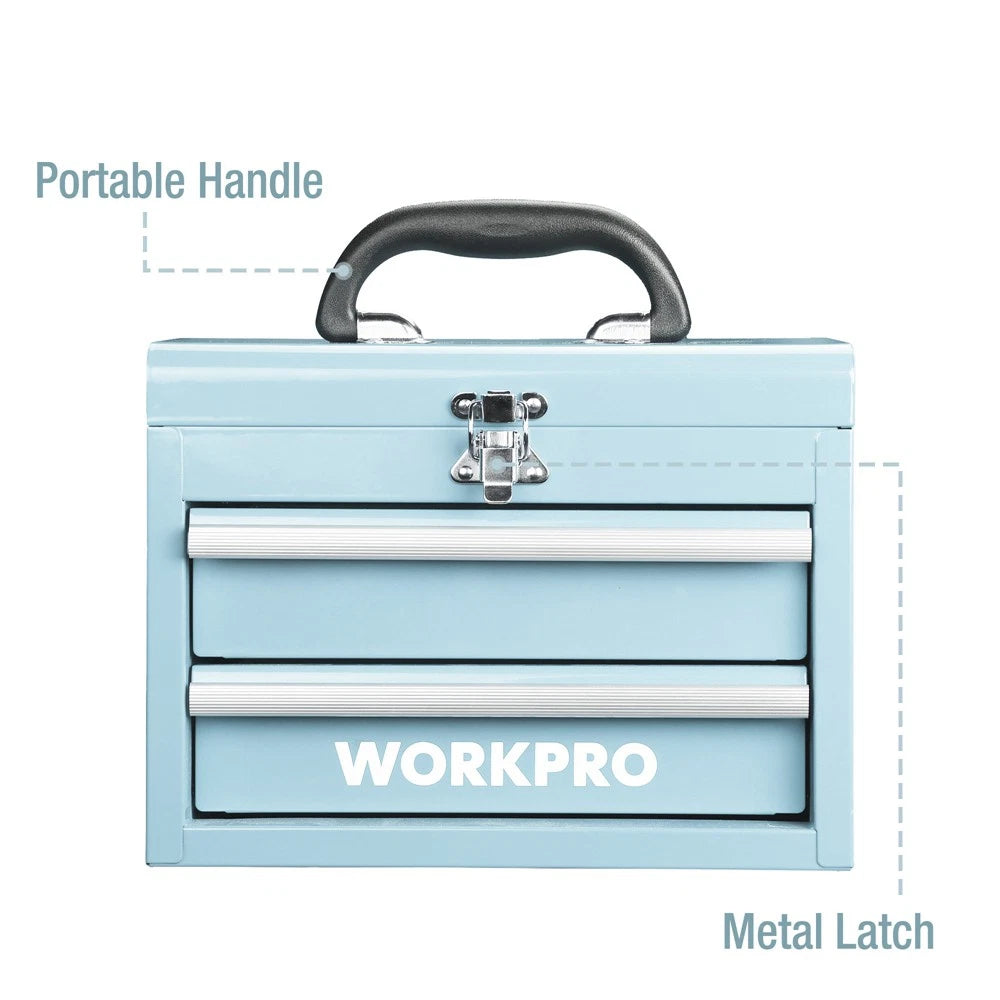 Workpro Portable Mechanic Metal Tool Chest Tool Box | Built Supply Co