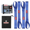 Workpro 4PC Heavy Duty Soft Loop Tie Down Straps 1.6"x17" 5000lbs