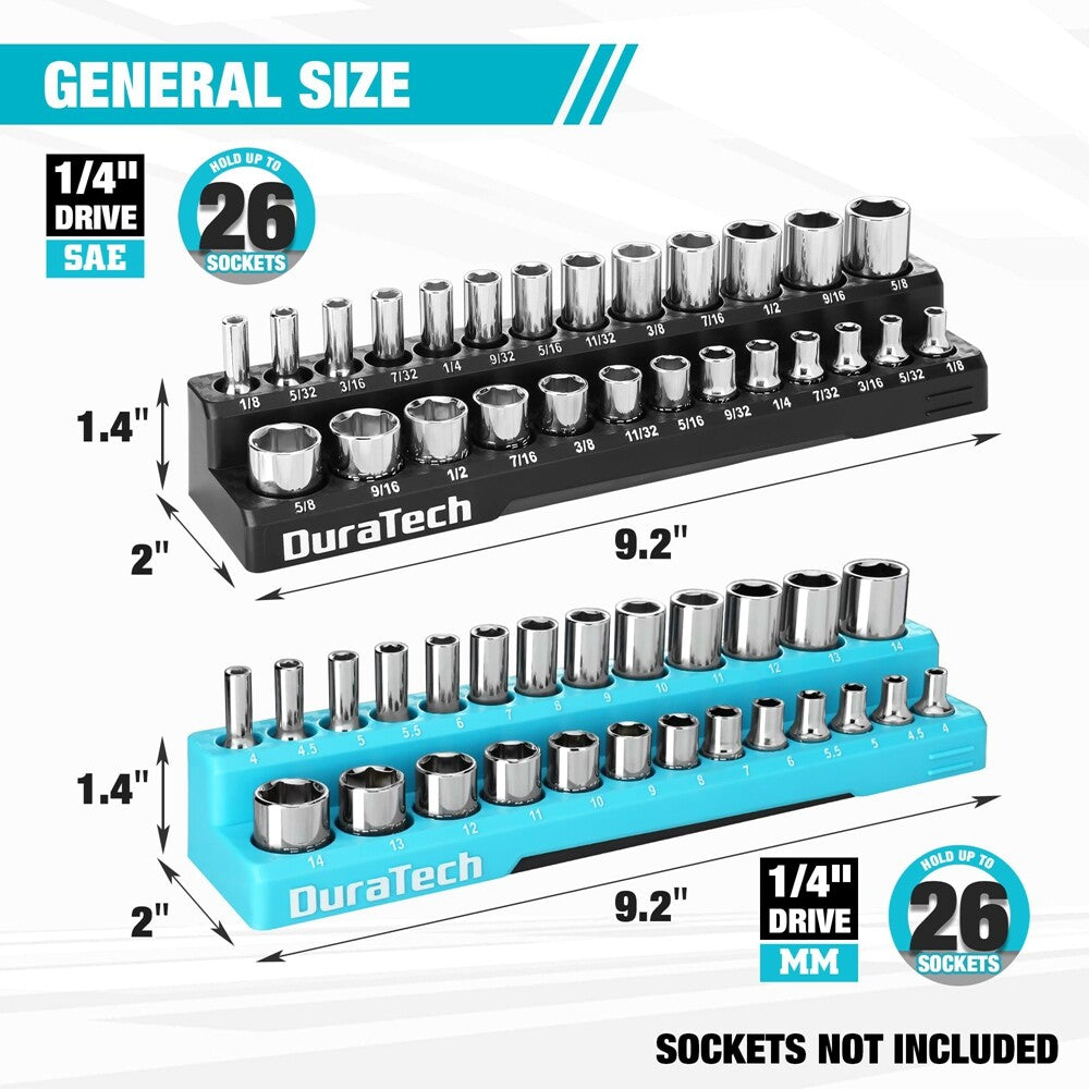 DURATECH 2-Piece Magnetic Socket Organizer Set by DURATECH