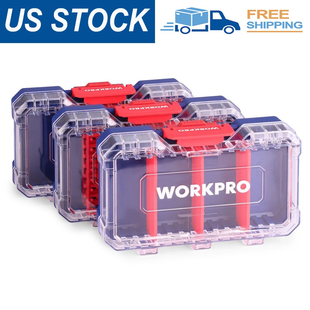 WORKPRO Small Parts Organizer 3-Piece Portable Storage Case by WORKPRO