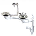 Kitchen Sink Drain Pipe With 114mm Opening Support And Dual Slot Wall