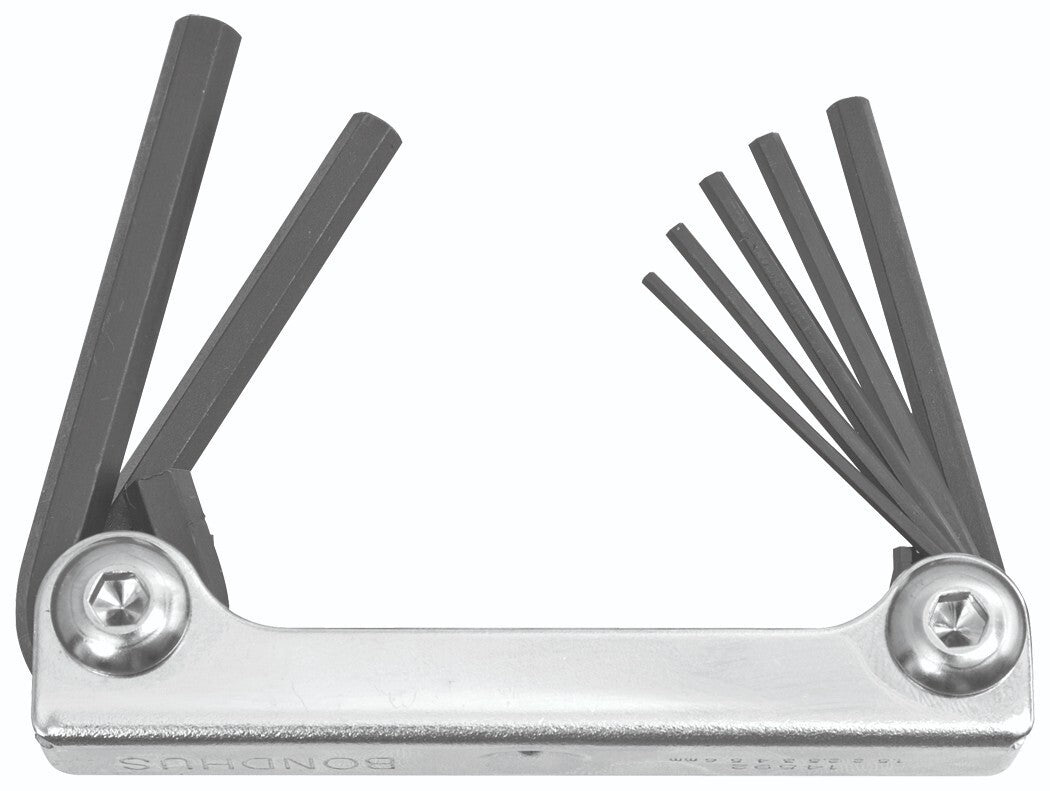 Bondhus Classic Steel Hex Fold Up Wrench Set Metric 1.5-6mm