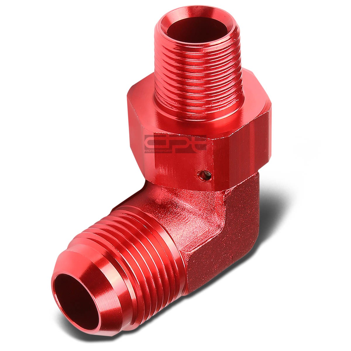 4-AN Female Flare to 1/4" NPT Male Red Aluminum B-Nut Swivel Coupler by Unbranded