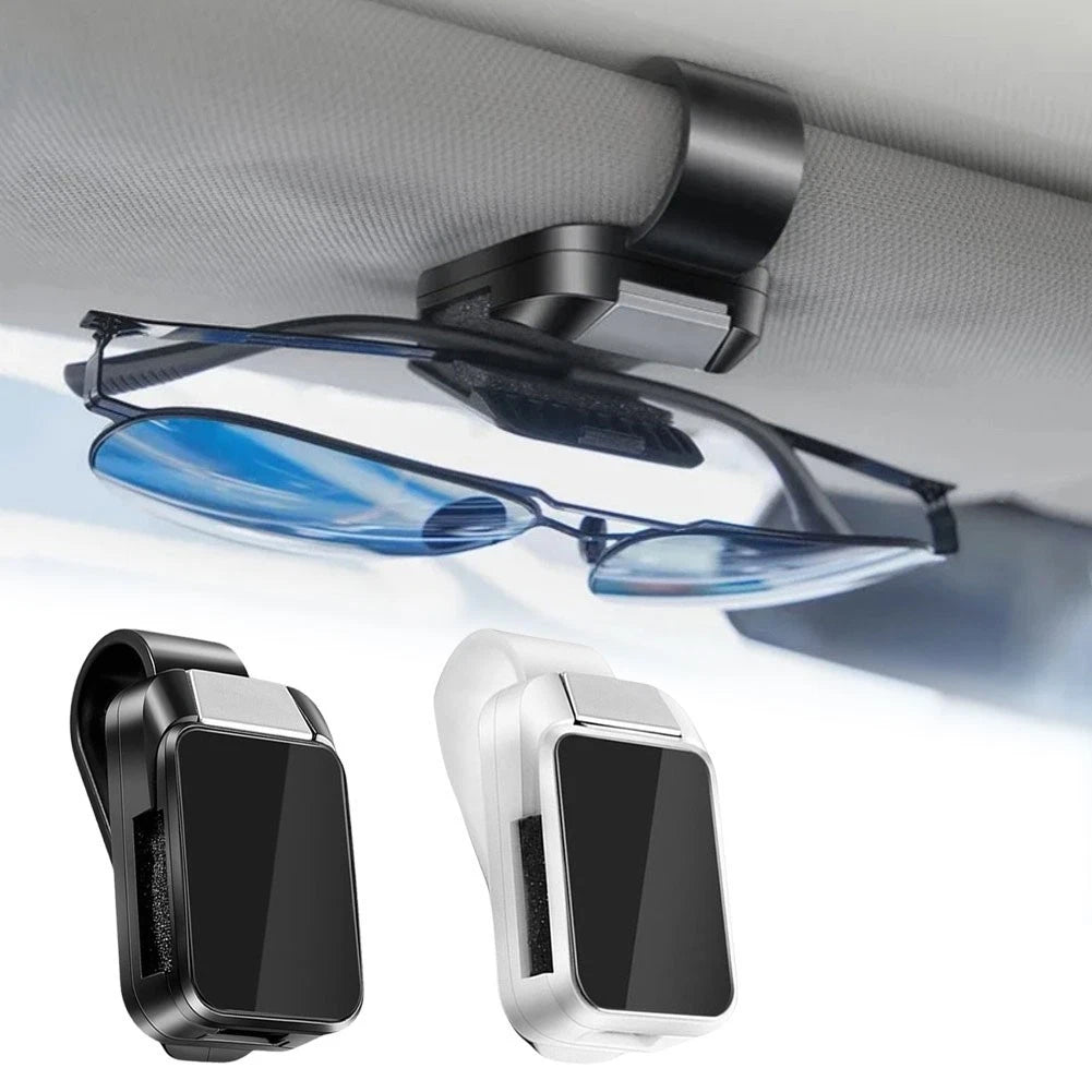 For Car Sun Visor Sunglass Holder Glasses Clip Black White Compact And