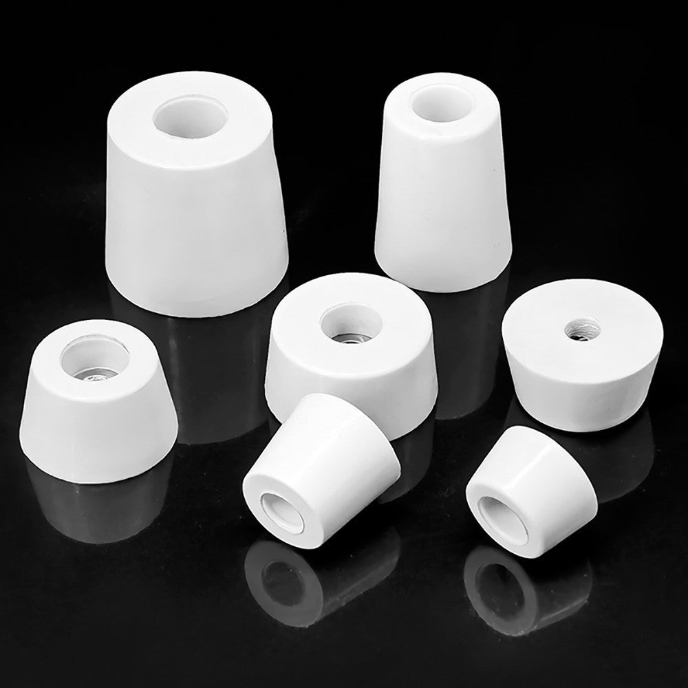 White Round Rubber Feet Bumpers Non-Slip