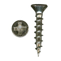 #7 X 5/8" Deep / Coarse Thread Flat Head Wood Screws, Nickel Plated,
