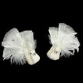 4-1/2"l Artificial Peacock Bird Glitter Gems Foam Feather Craft