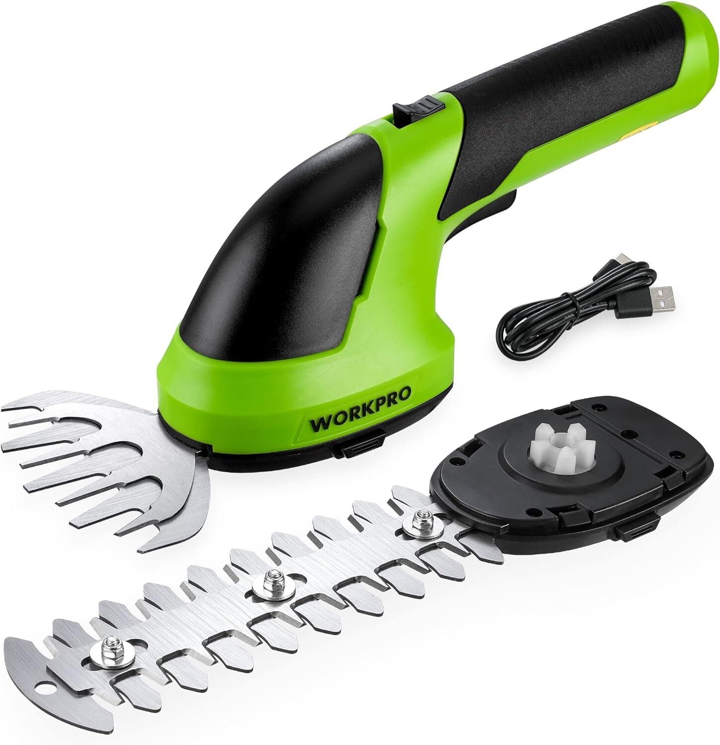 WORKPRO Cordless Grass Shear & Shrubbery Trimmer - 2 in 1 Handheld 7.2V