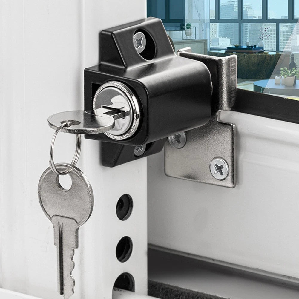 Fixing Accessories For Doors And Sashes Sliding Lock Black/white Easy