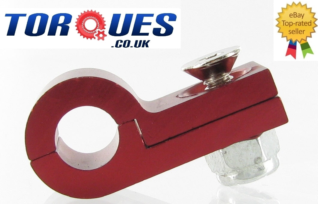 An -4 (an4) Red 8MM O.d Ptfe Brake Nitrous Hose Clamp