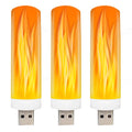 Usb Rechargeable Led Flame Light Bulb Flickering Fire Effect White