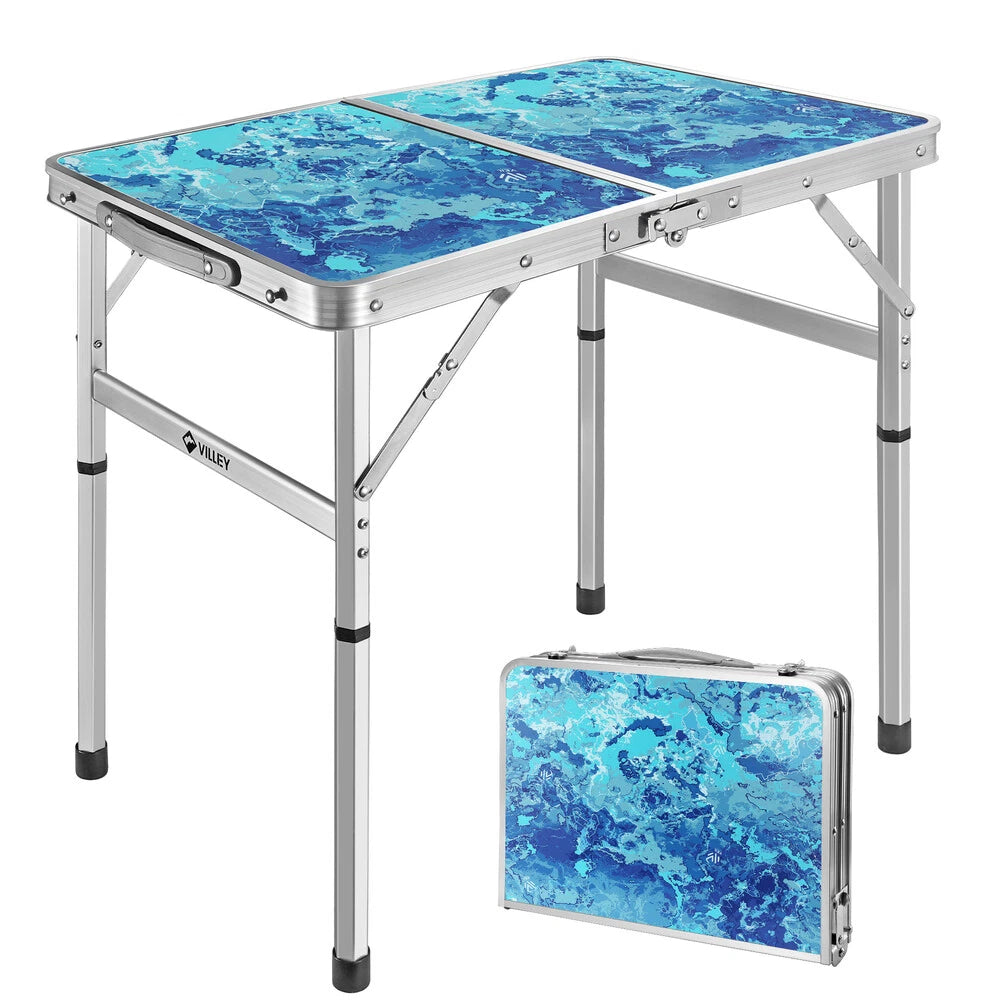 Villey 2ft Portable Folding Camping Table Small Picnic Table